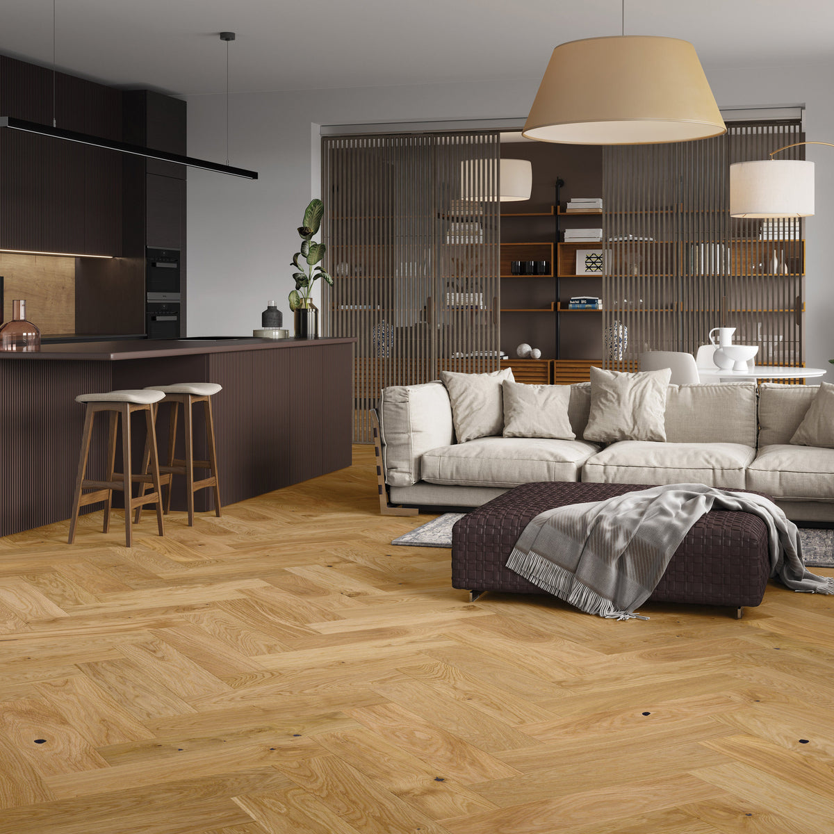 AR8497F Kirkham Ashton &amp; Rose Grande Herringbone (Caramel 180 mm)