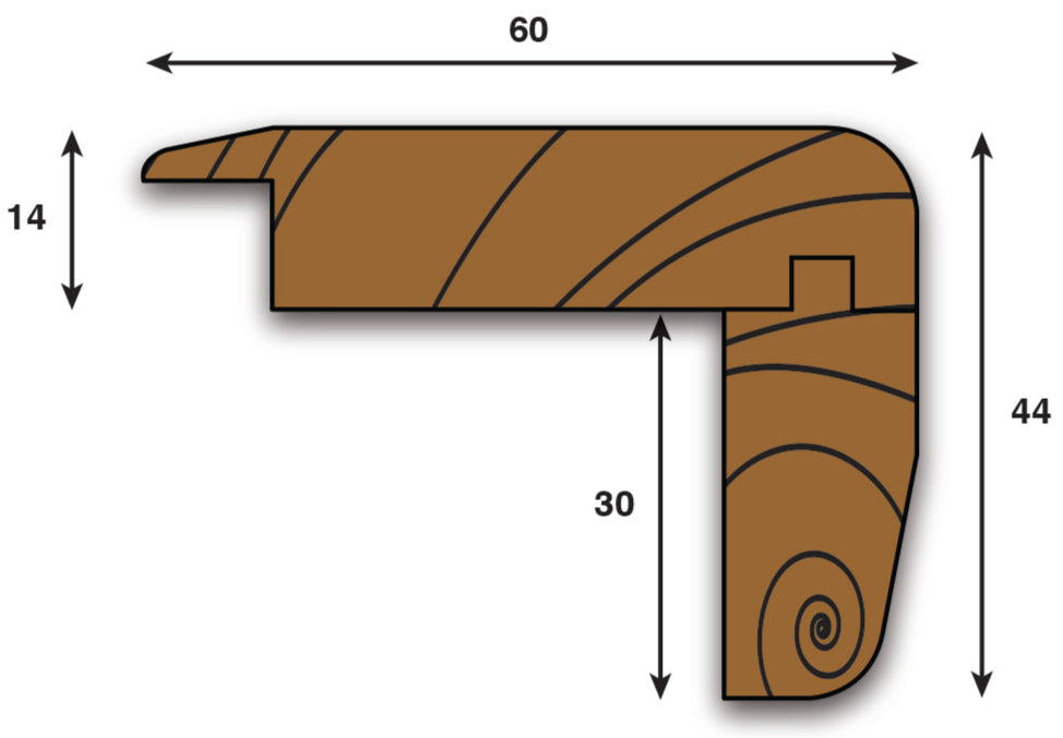 L Nosing - 3m - Colour Matched