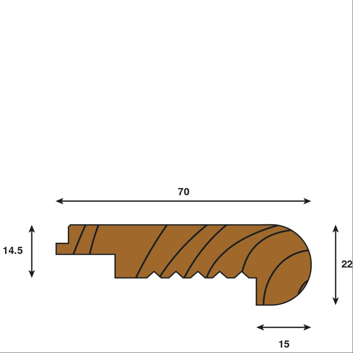Bull Nosing 3m - Colour Matched