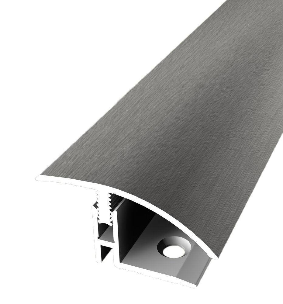 Wood-LVT Ramp Profile - Stainless Steel