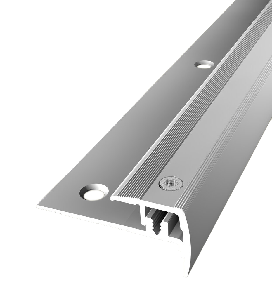 4-9mm LVT Click Stair Nosing - Silver