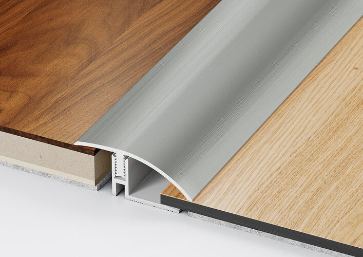 Wood-LVT Ramp Profile - Stainless Steel