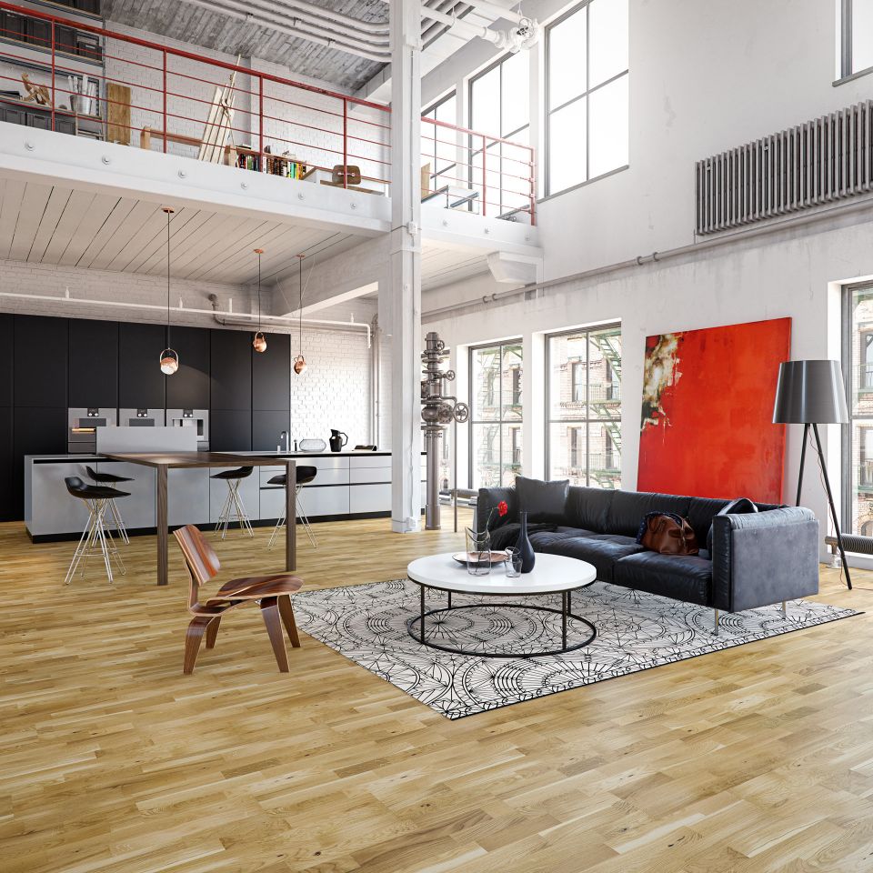 3-Strip natural wood flooring board (5466144506013)