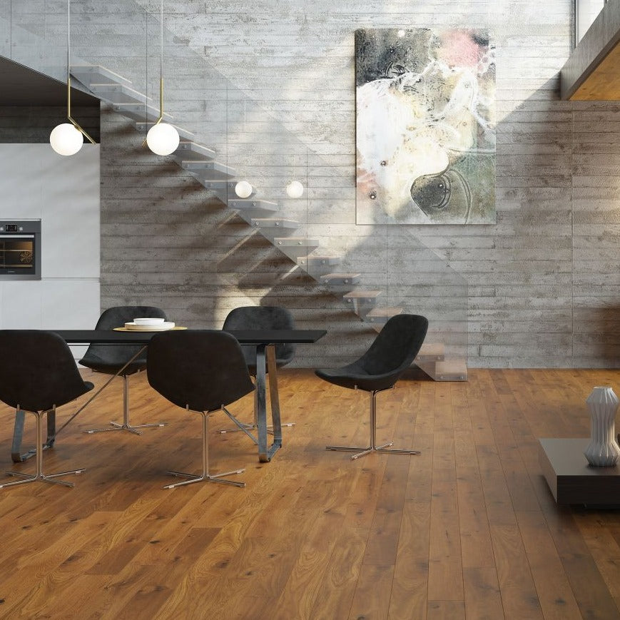 Dark matt lacquered real wood flooring board (5466956595357)