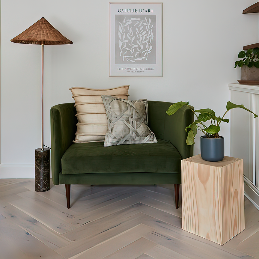 AR8454F Ashton & Rose Dalton - Floating Herringbone (Cappuccino Oak)
